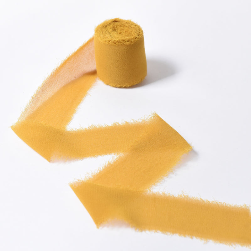 Ruban de soie à franges pour emballage de bouquets cadeaux 4 cm x 5 m