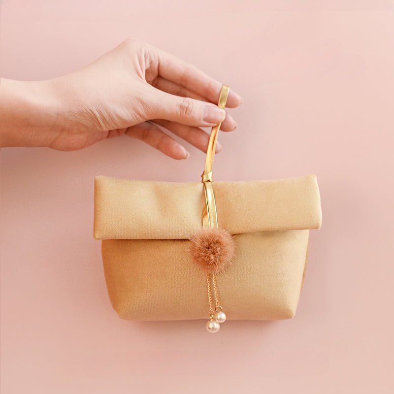 أكياس الحلوى المخملية حفل زفاف مقبض أكياس الهدايا حزمة 10