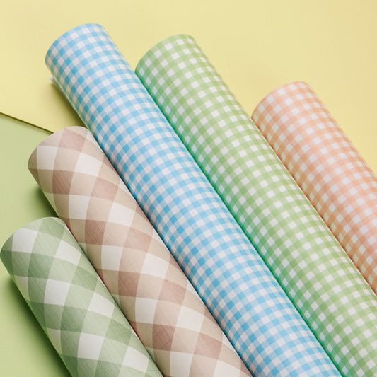 Papier d'emballage cadeau à carreaux Papier d'emballage quadrillé pour cadeau d'anniversaire