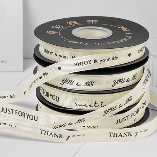 Ruban de remerciement fait à la main pour emballage cadeau de bouquet