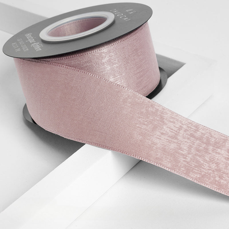 شريط فيونكة مخملي من جلد الغزال مصنوع يدويًا في صندوق هدايا شريط مخملي (4 سم × 9 أمتار)