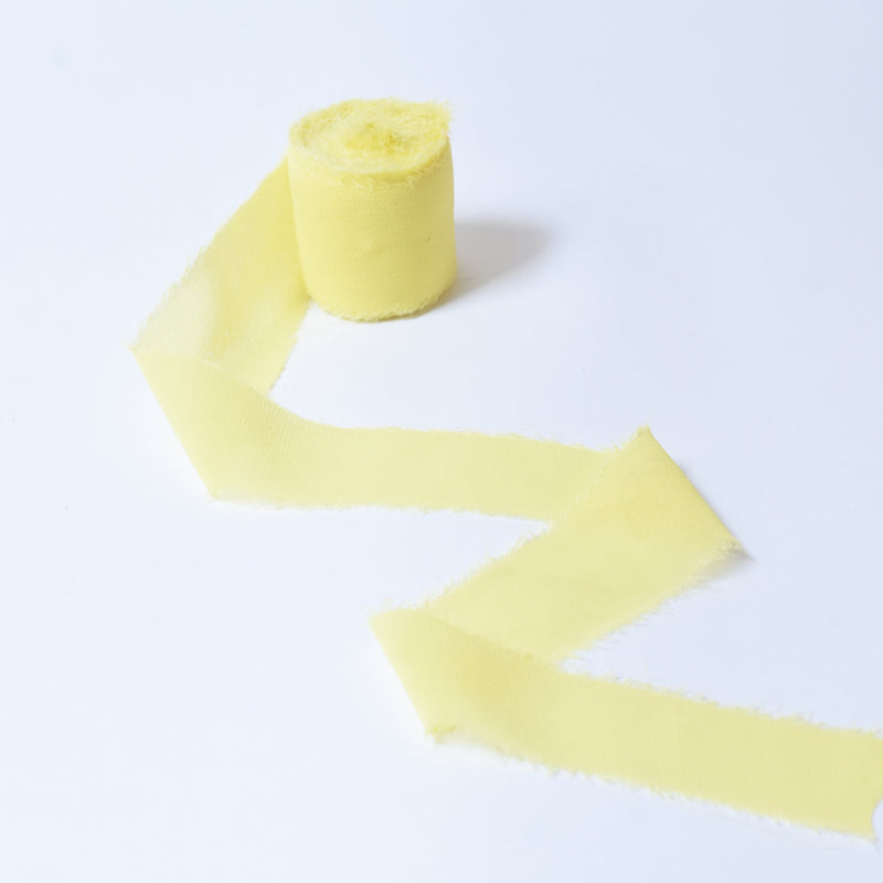 Ruban de soie à franges pour emballage de bouquets cadeaux 4 cm x 5 m