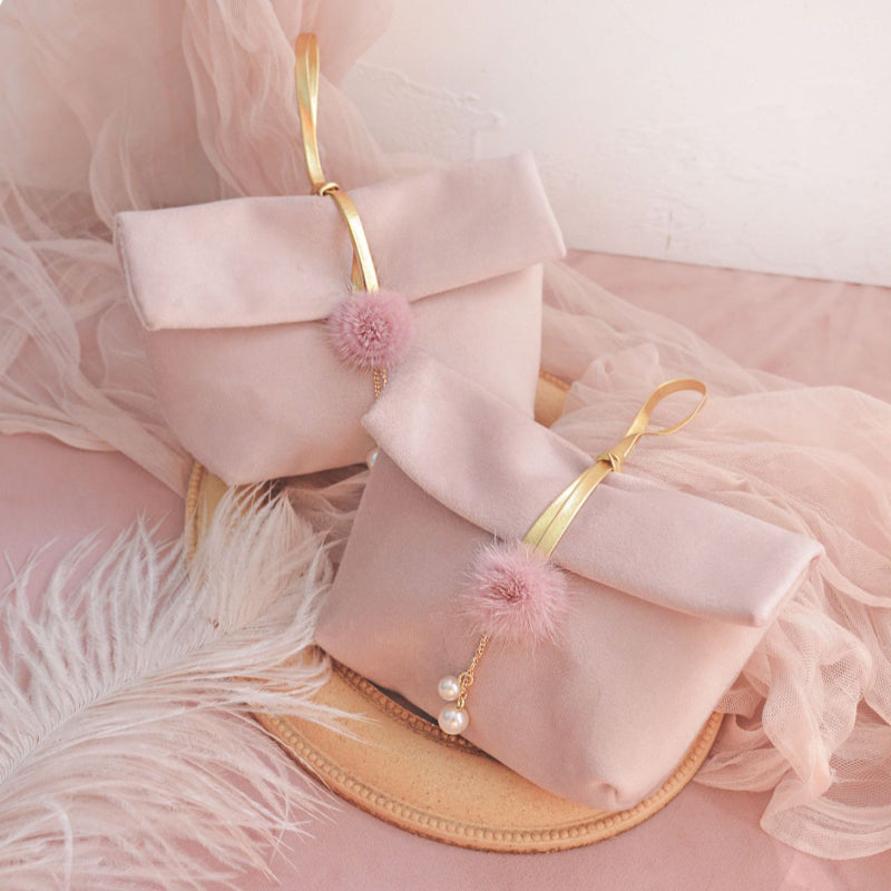 أكياس الحلوى المخملية حفل زفاف مقبض أكياس الهدايا حزمة 10