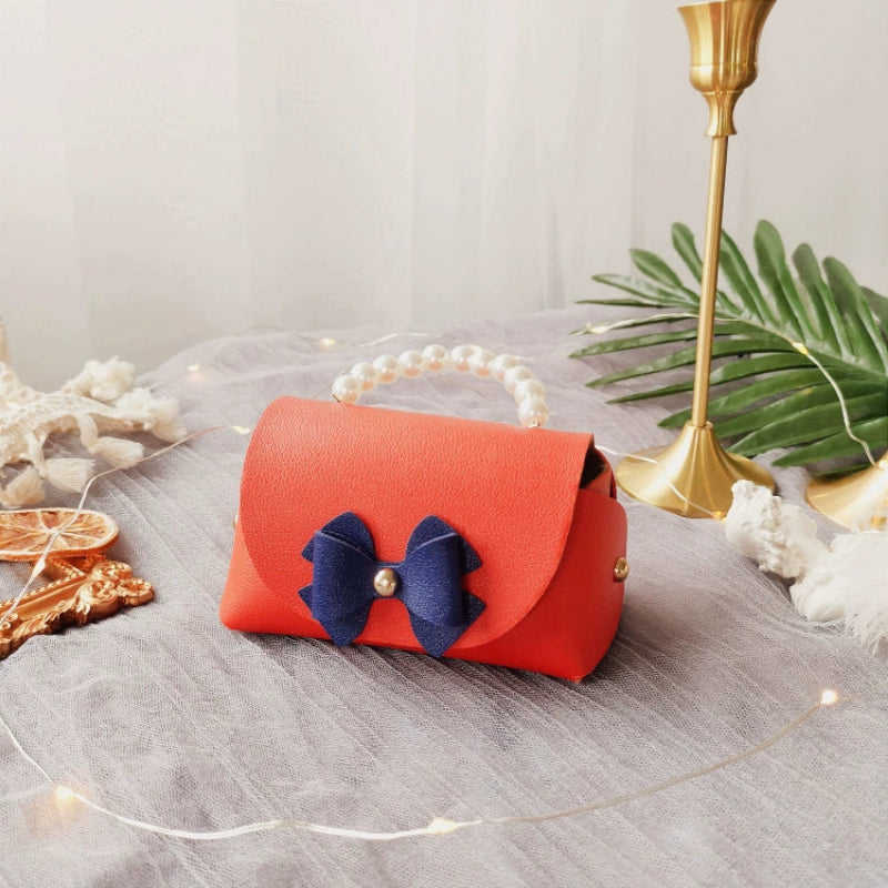 Lot de 10 sacs fourre-tout en cuir PU perlé en forme de sac à sucre, sacs d'emballage cadeau