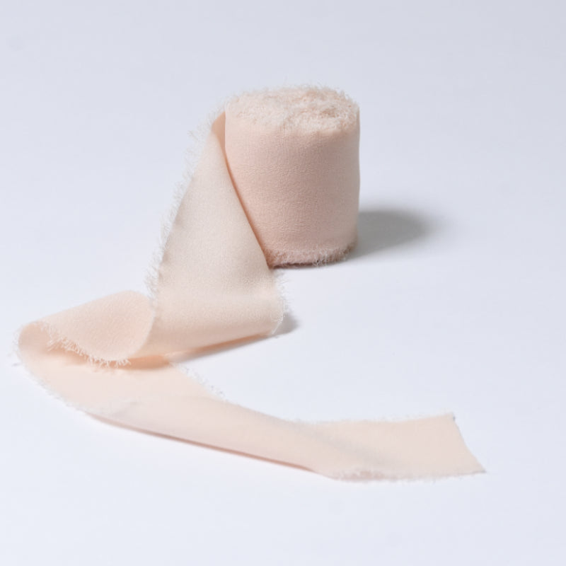 Ruban de soie à franges pour emballage de bouquets cadeaux 4 cm x 5 m