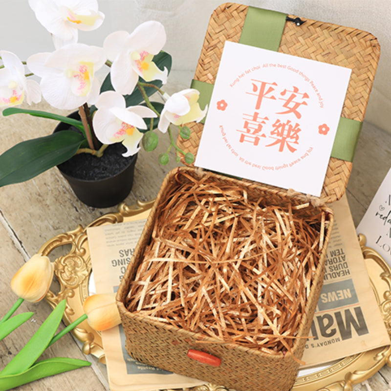 سلال منسوجة من الخيزران لحفلات الزفاف وحفلات استقبال المولود وتغليف الهدايا