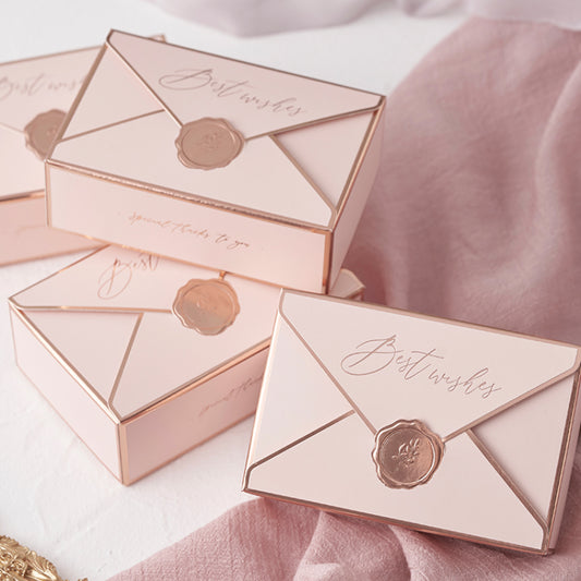 Coffret cadeau rétro en sucre et chocolat pour dragées de mariage, lot de 10