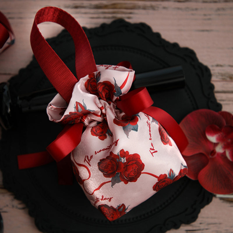 حقيبة حلوى الزفاف حقيبة يد هدية قابلة للطي مجانًا، عبوة من 10 قطع