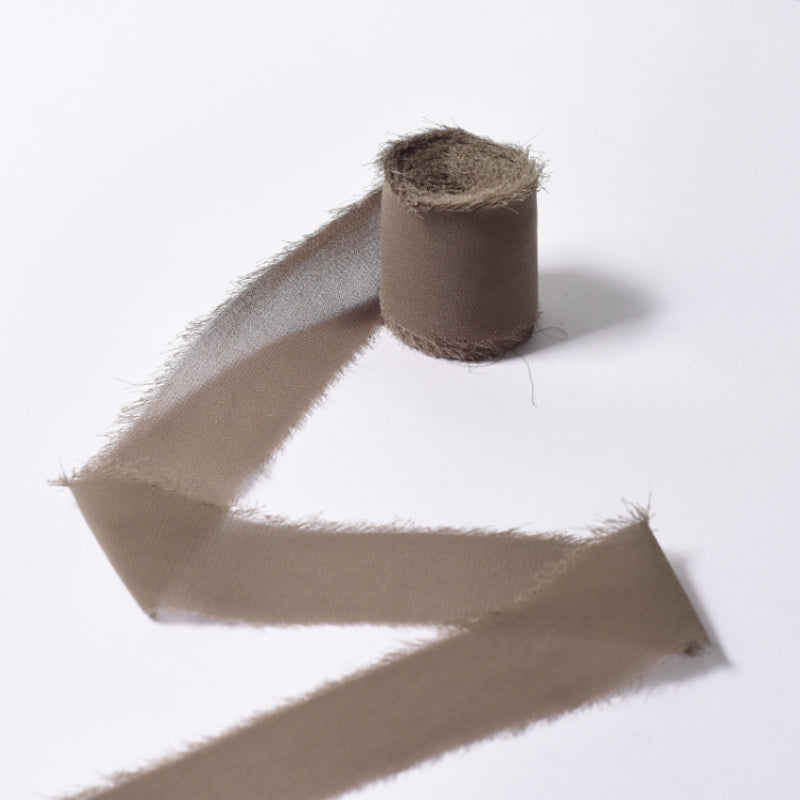 Ruban de soie à franges pour emballage de bouquets cadeaux 4 cm x 5 m