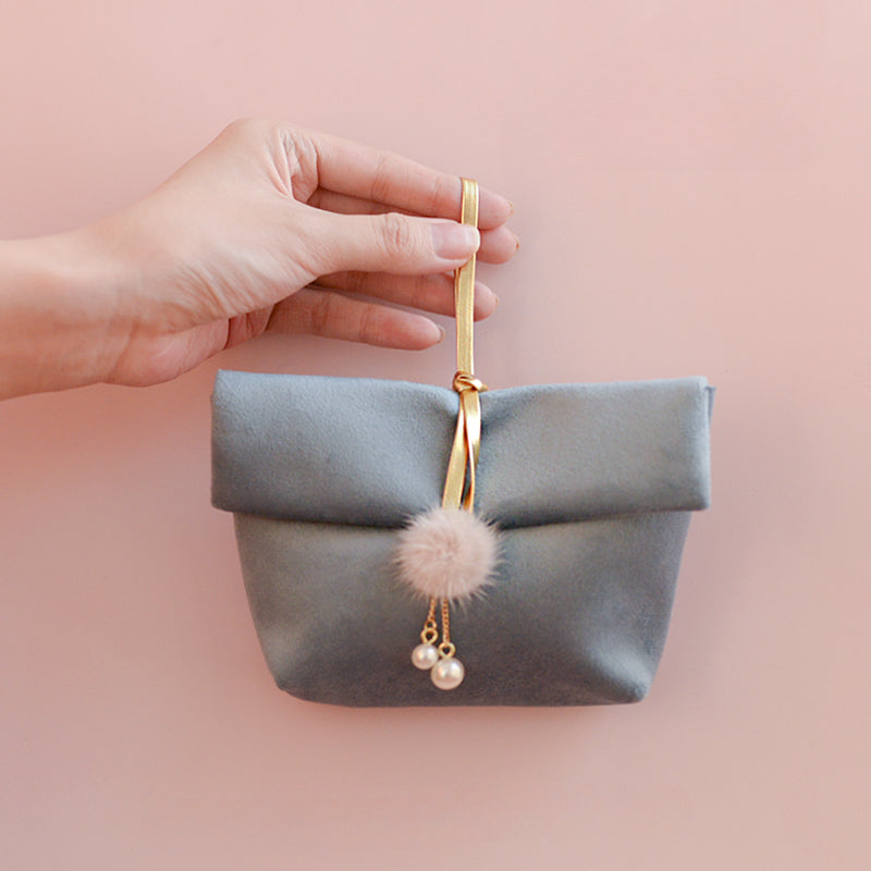 أكياس الحلوى المخملية حفل زفاف مقبض أكياس الهدايا حزمة 10