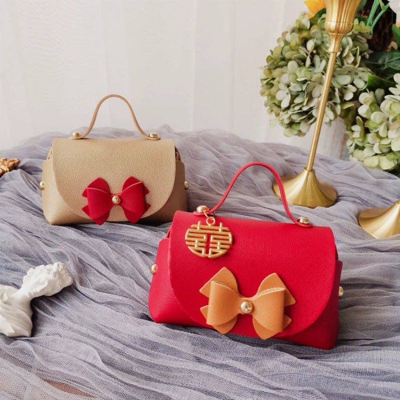 Lot de 10 sacs fourre-tout en cuir PU perlé en forme de sac à sucre, sacs d'emballage cadeau