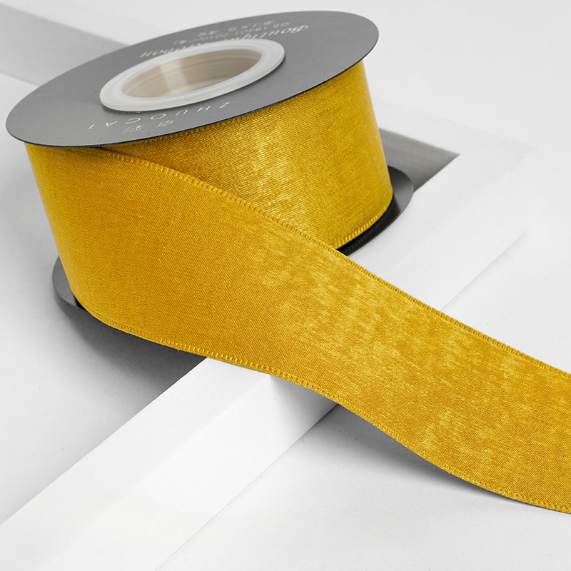 شريط فيونكة مخملي من جلد الغزال مصنوع يدويًا في صندوق هدايا شريط مخملي (4 سم × 9 أمتار)