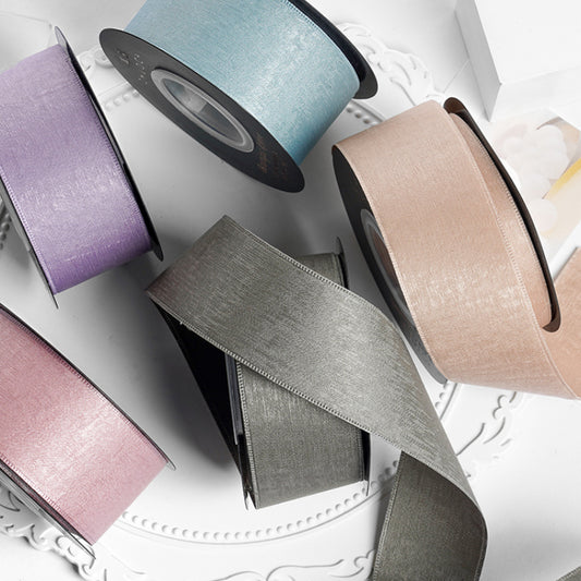 Ruban en velours de cerf fait à la main, boîte cadeau, ruban en velours (4 cm x 9 mètres)