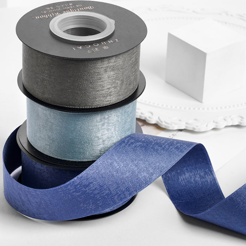 شريط فيونكة مخملي من جلد الغزال مصنوع يدويًا في صندوق هدايا شريط مخملي (4 سم × 9 أمتار)