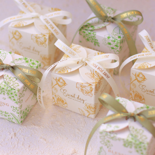 Coffret cadeau à imprimé floral, lot de 20 boîtes à bonbons pour fête de mariage