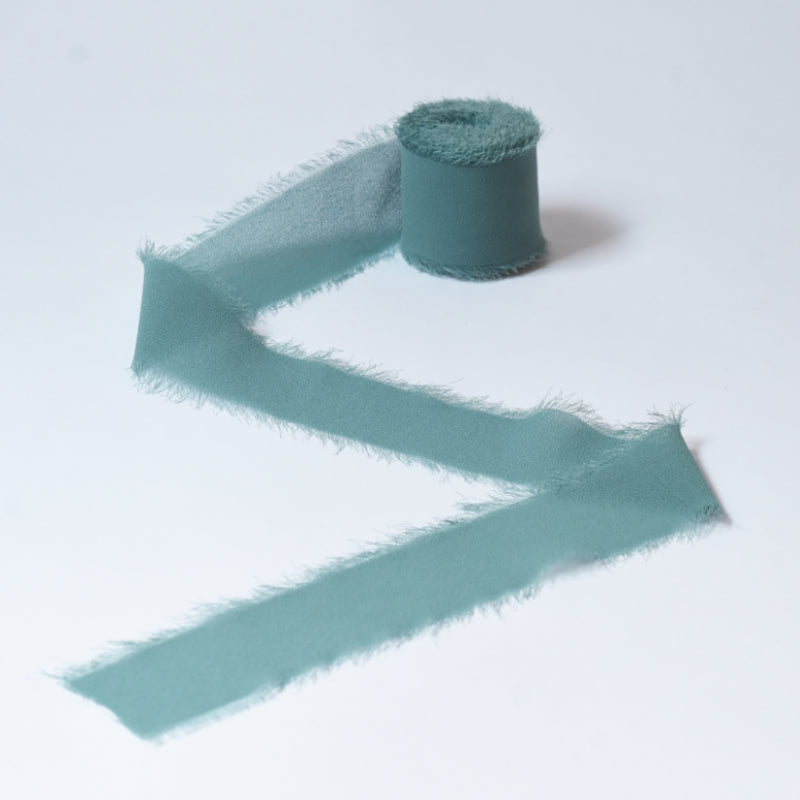 Ruban de soie à franges pour emballage de bouquets cadeaux 4 cm x 5 m