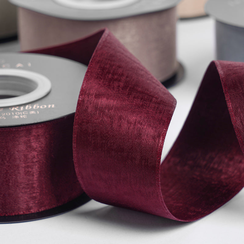 شريط فيونكة مخملي من جلد الغزال مصنوع يدويًا في صندوق هدايا شريط مخملي (4 سم × 9 أمتار)