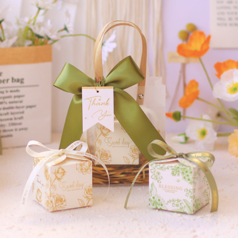 Coffret cadeau à imprimé floral, lot de 20 boîtes à bonbons pour fête de mariage