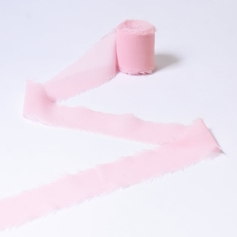 Ruban de soie à franges pour emballage de bouquets cadeaux 4 cm x 5 m