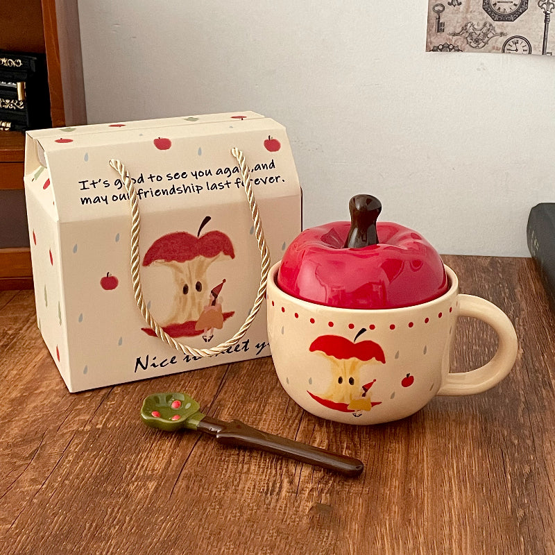 Tasse à café en céramique avec couvercle pour couple