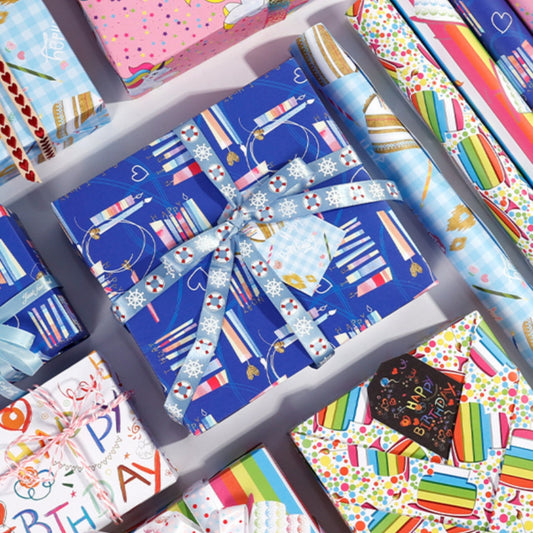 Papier d'emballage cadeau Joyeux anniversaire Arc-en-ciel Licorne Papier d'emballage Bouquet Matériel Papier d'emballage
