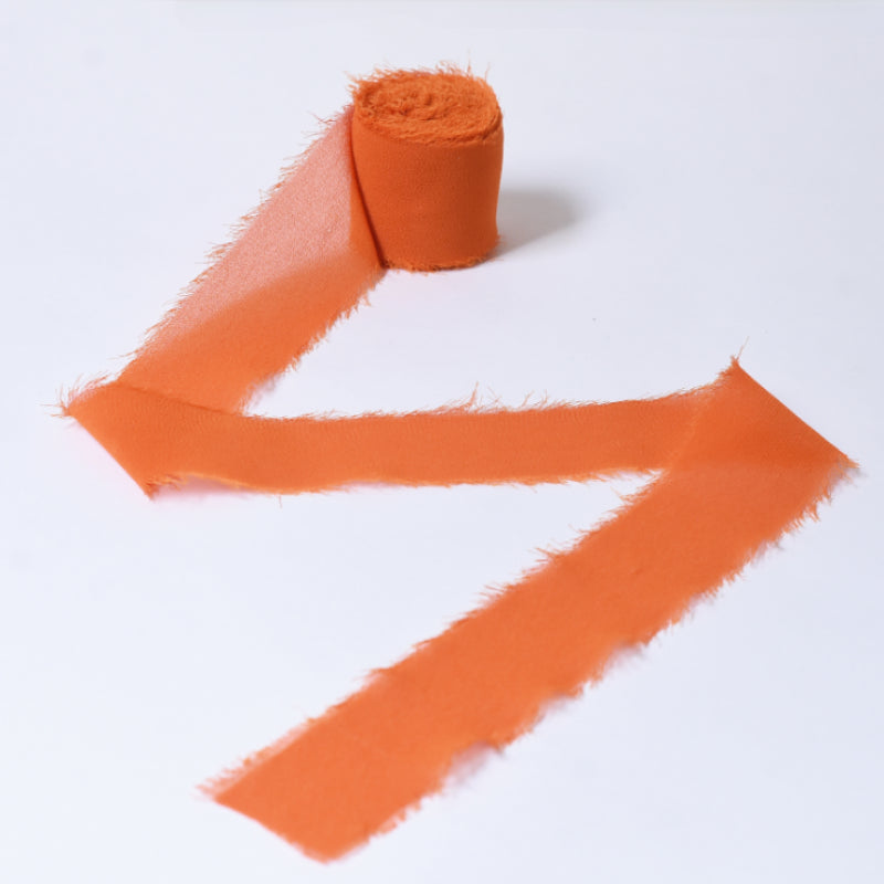 Ruban de soie à franges pour emballage de bouquets cadeaux 4 cm x 5 m