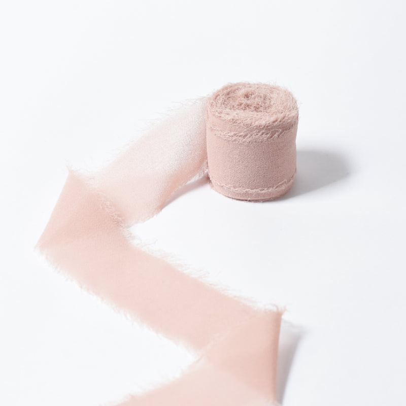 Ruban de soie à franges pour emballage de bouquets cadeaux 4 cm x 5 m