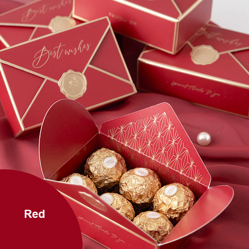 علبة هدايا شوكولاتة سكرية عتيقة، علبة حلوى لحفلات الزفاف، عبوة من 10 قطع