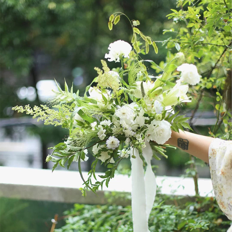 Ruban de soie à franges pour emballage de bouquets cadeaux 4 cm x 5 m