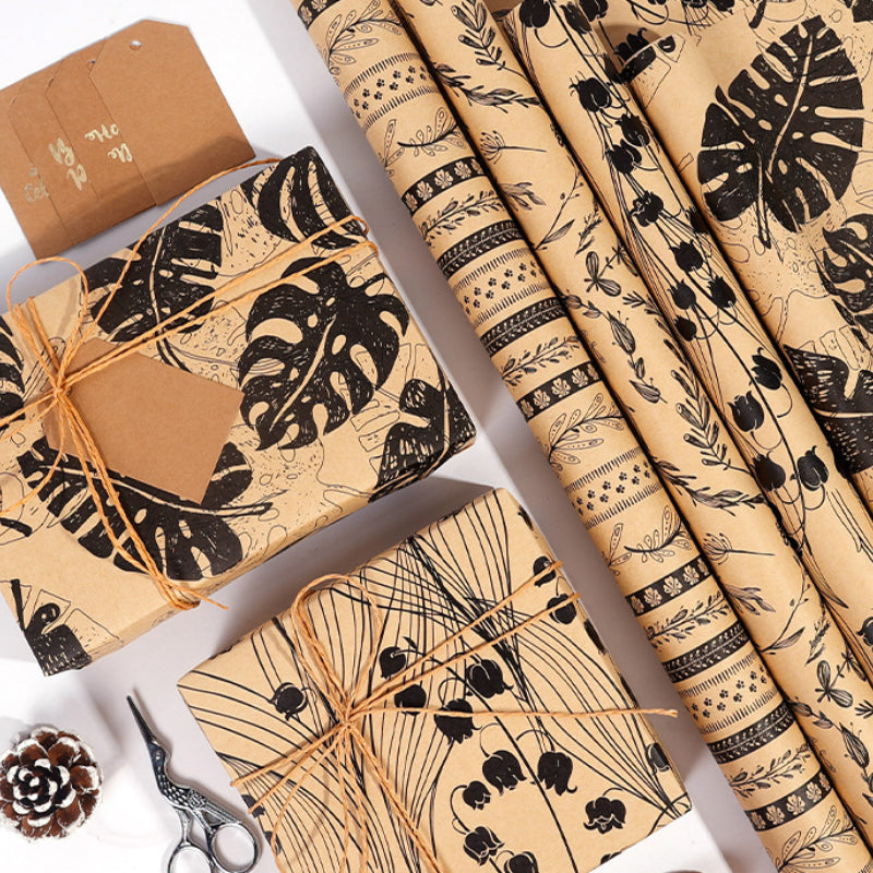 ورق تغليف هدايا أعياد الميلاد العتيقة ورق كرافت ورق هدايا الأعمال