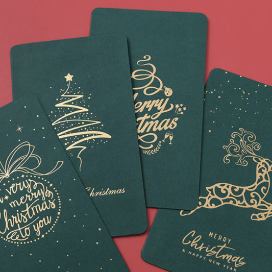 Carte de vœux de Noël estampillée en or Carte de vœux Joyeux Noël