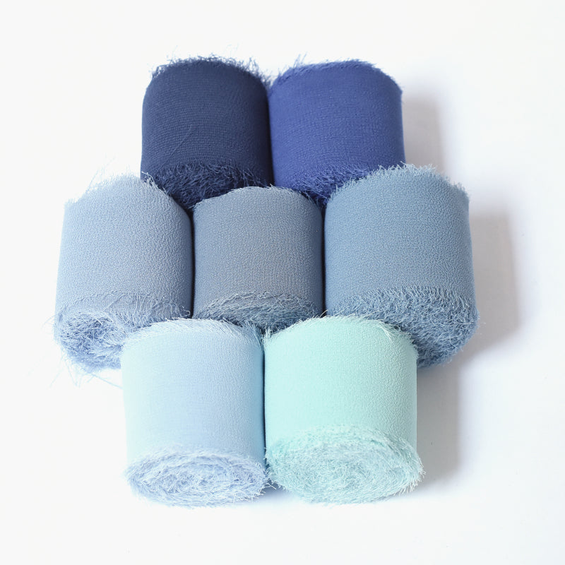 Ruban de soie à franges pour emballage de bouquets cadeaux 4 cm x 5 m