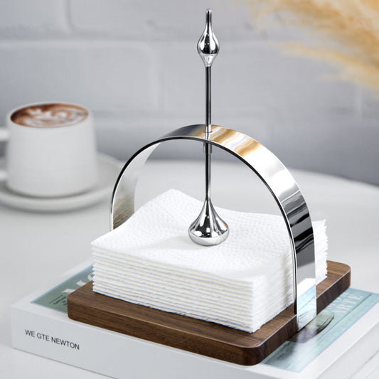 Porte-serviettes en acier inoxydable, plateau de rangement pour serviettes en papier, décoration de la maison