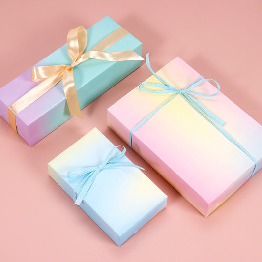 Papier d'emballage dégradé arc-en-ciel Papier d'emballage cadeau changeant de couleur