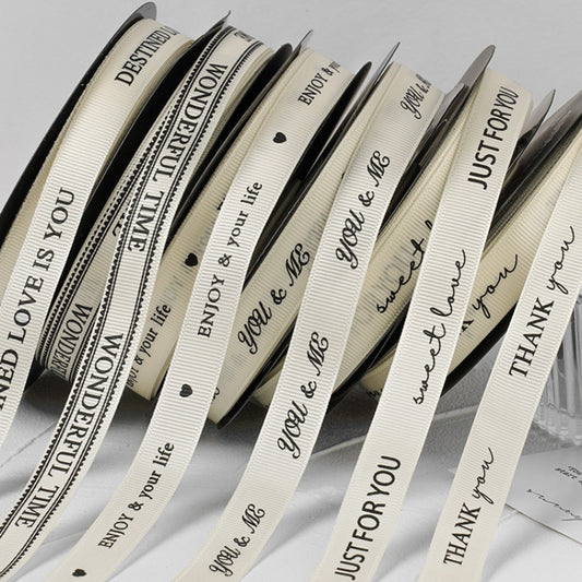 Ruban de remerciement fait à la main pour emballage cadeau de bouquet