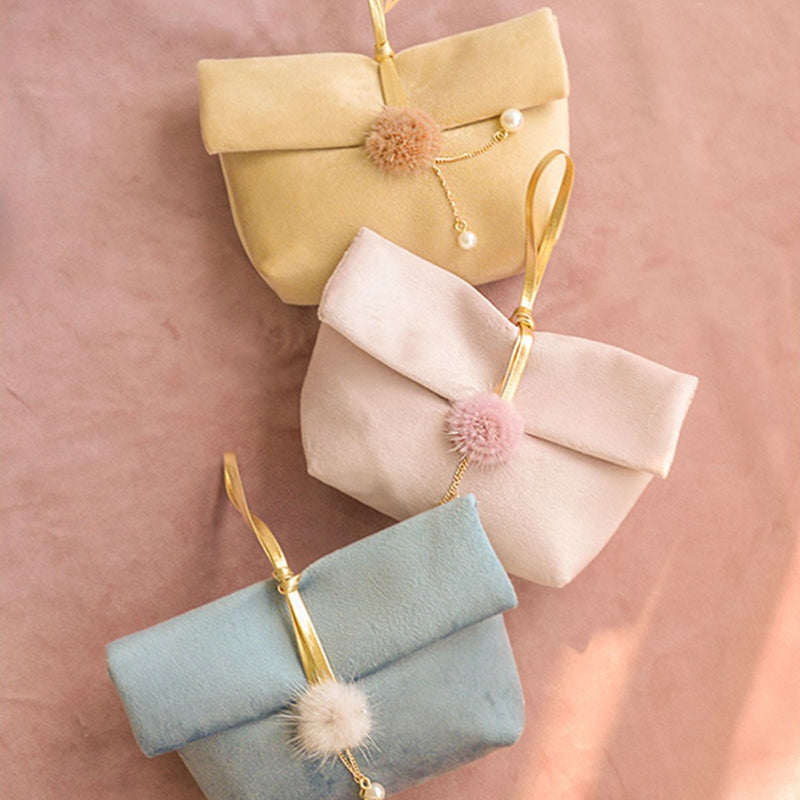 أكياس الحلوى المخملية حفل زفاف مقبض أكياس الهدايا حزمة 10