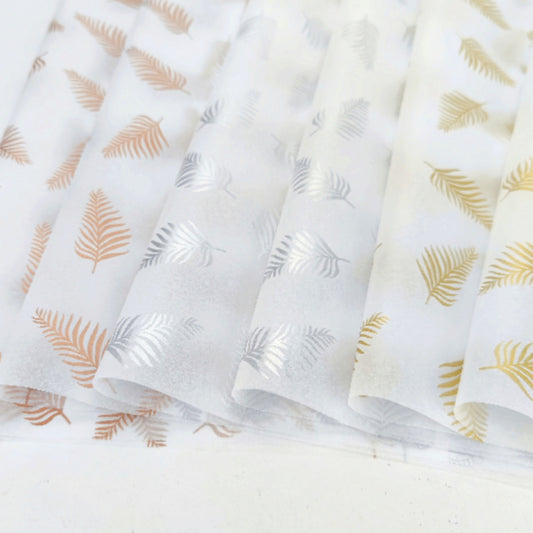 Papier d'emballage en forme de feuille Papier poire des neiges Papier d'emballage cadeau pour fleurs Papier fin