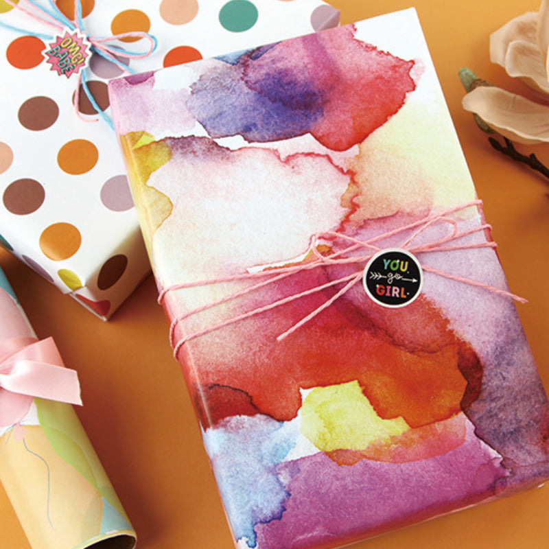 Papier d'emballage cadeau d'anniversaire Rainbow Love Papier d'emballage pour bouquet de Saint-Valentin