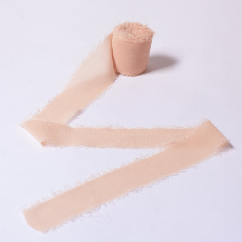 Ruban de soie à franges pour emballage de bouquets cadeaux 4 cm x 5 m