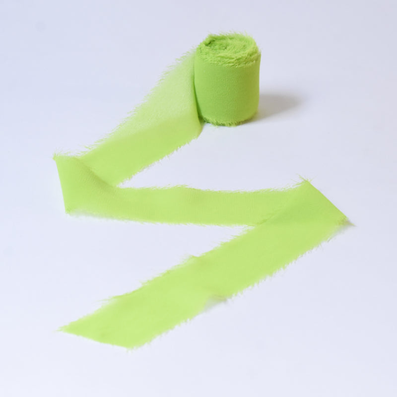 Ruban de soie à franges pour emballage de bouquets cadeaux 4 cm x 5 m