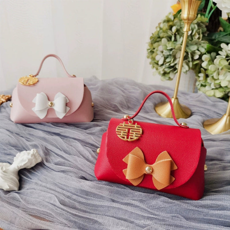 Lot de 10 sacs fourre-tout en cuir PU perlé en forme de sac à sucre, sacs d'emballage cadeau