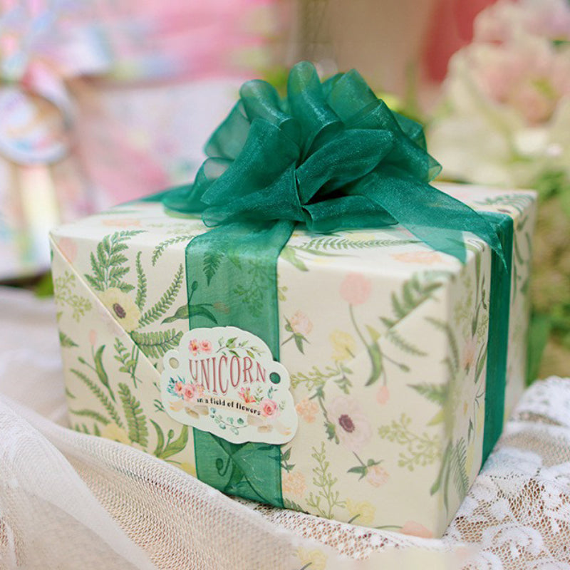 ورق تغليف بنمط زهور عتيق ورق تغليف هدايا العيد