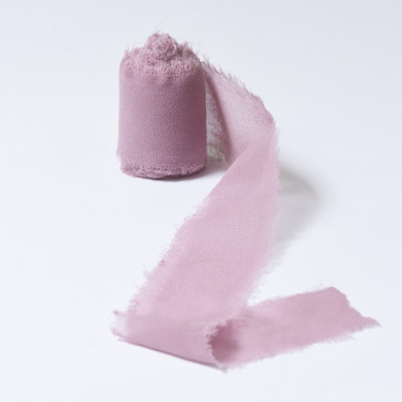 Ruban de soie à franges pour emballage de bouquets cadeaux 4 cm x 5 m
