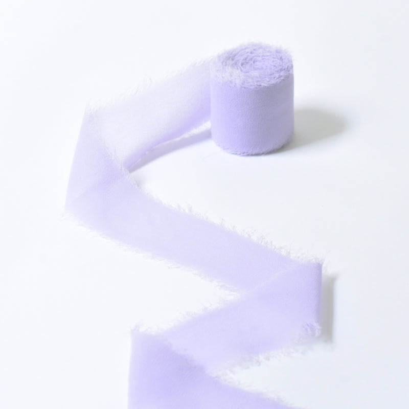 Ruban de soie à franges pour emballage de bouquets cadeaux 4 cm x 5 m