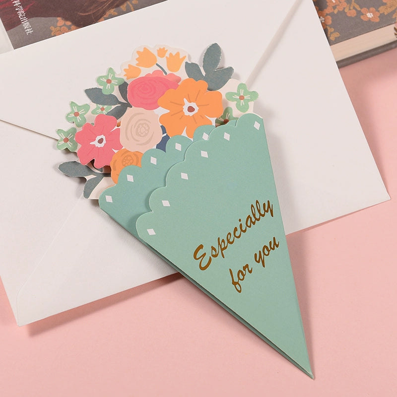 Carte d'anniversaire Bouquet Carte de remerciement avec enveloppe