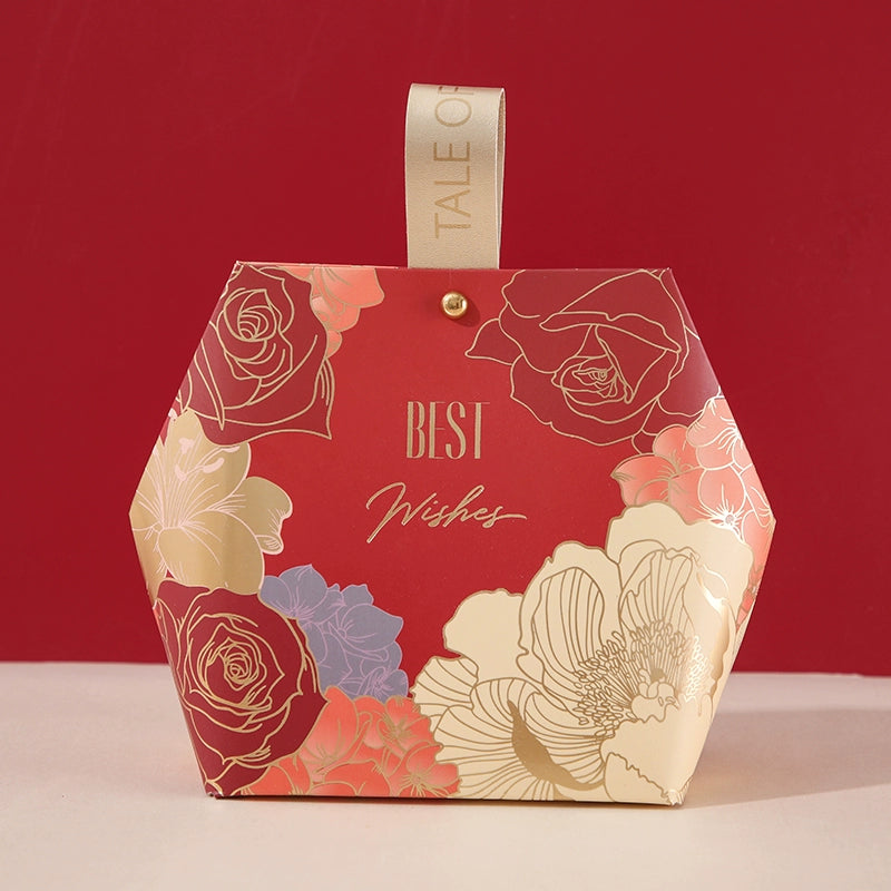 صندوق هدايا بتصميم خاتم خشبي وصندوق سكر وحقيبة تغليف هدايا الزفاف، عبوة من 20 قطعة