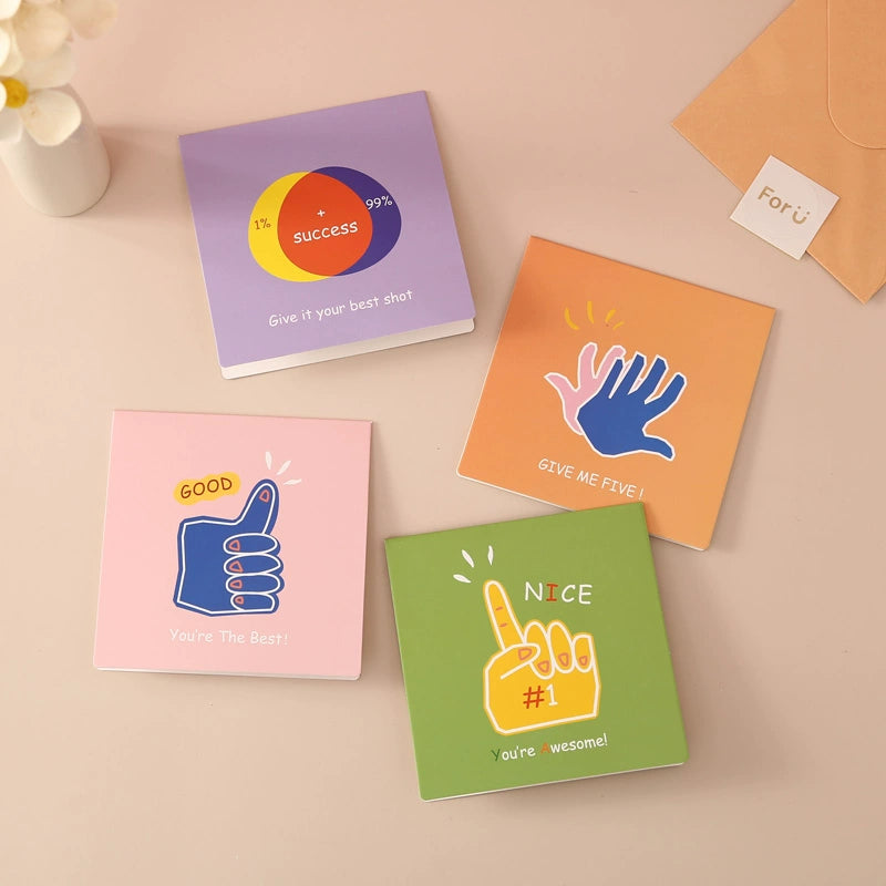 Carte de remerciement d'anniversaire de dessin animé mignon Carte de bénédiction