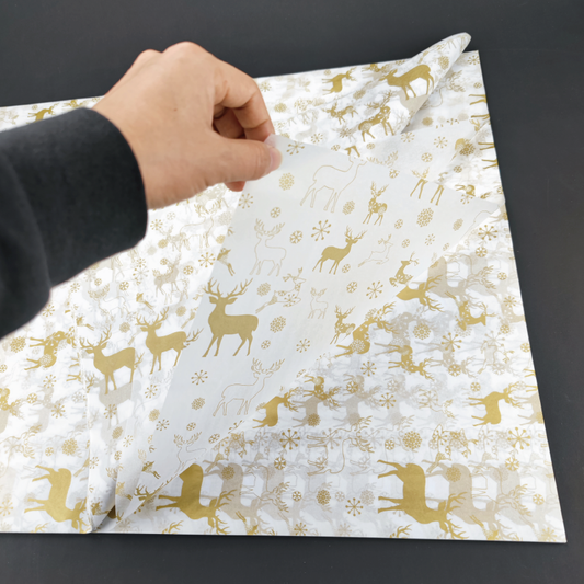 Papier poire à neige pour sapin de Noël Papier d'emballage cadeau de Noël Papier de soie