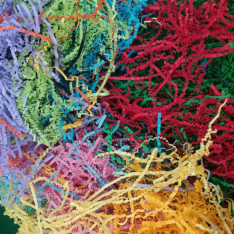 Colorful Wave Pleated Paper Raffia Shredded Paper Gift Box Filler Packaging Decoration