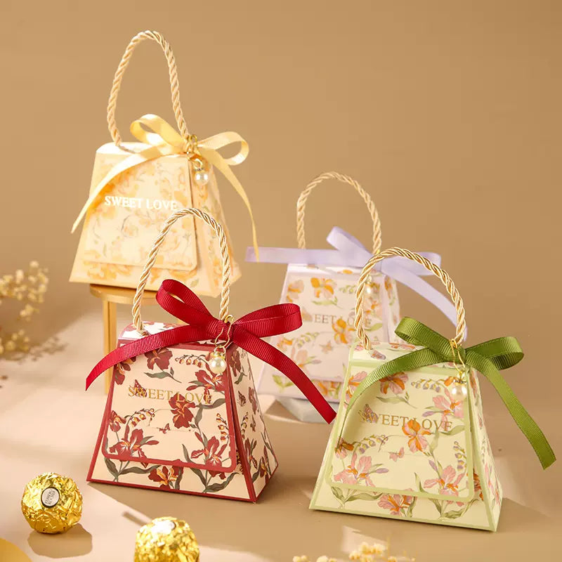 مجموعة من 20 كيسًا لتغليف الهدايا لحفلات الزفاف والخطوبة بطباعة السكر العتيقة